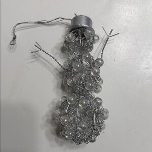 Silver Wire Snowman Holiday Decor